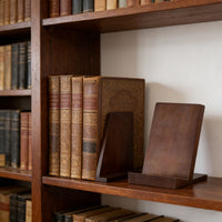 Walnut Solid Wood Book Display Stand Desktop Bookshelf Bookend Simple Tabletop Stand
