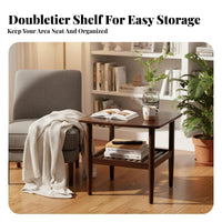 dualtier Square End Table Minimalist Design Household Furniture for homeowners