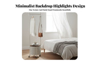 Rolling Clothes Rack with Hamper Faux Rattan Weave for Bathroom, Students