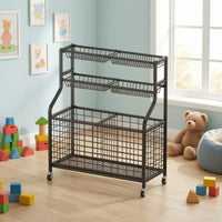 Rolling Sports Ball Storage Cart Easy Access for Gym, Coaches
