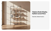 Floor-Standing unobstructedrear Etagere Modern and aesthetic utilitarian Etagere shelving universal Multi-Functional Shelving universal Sturdy Construction for Home Office Workers, Design aficionados, Apartment Dwellers, Study, Bedroom, Library