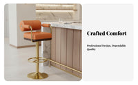 Adjustable rotating Bar Stool Modern Design Counter Chair Stable Wide Base for Pub