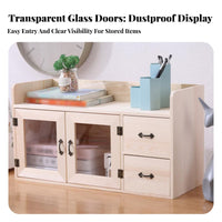 Multi-Compartment Desk organizer Multifunctional Desk Shelf with Compartments