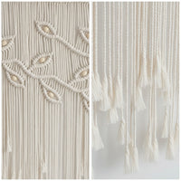 Macrame Wall Hanging with Wooden Dowel Bohemian for Doorway