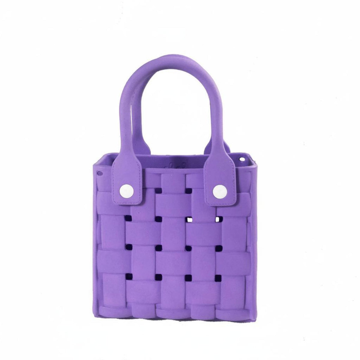 EVA Basket Bag Waterproof Plastic Woven Handbag Lightweight for Commuting, Beach