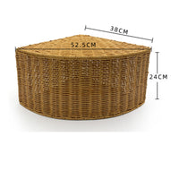 Triangle Imitation Rattan Basket Easy to Clean Wicker Design Corner Storage Box