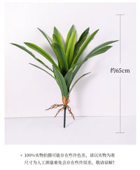 仿真绿植 蕙兰叶 手感软胶剑兰叶蝴蝶兰配草盆栽家居客厅装饰插花