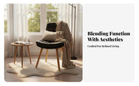 Woven Seat Side Chair sturdy Wood Frame Seating Furniture Comfortable for Bedroom