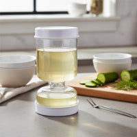 Dry Wet Separation Jar Sealed Kimchi Container with Fork Airtight Seal