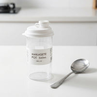 Tabletop Seasoning Container, Airtight, Spice Bottle, 540ml, Transparent, Plastic, One-Hand Operation, Outdoor Compatible
