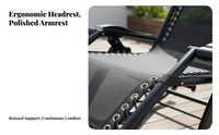 Folding Rocking Chair Adjustable Backrest Folding Rocking Lounger for Tailgaters