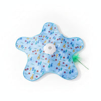 Flat Electric Cat Teaser Toy Motorized Starfish Cat Toy Rechargeable Interactive for Cats, Kittens, Solo Entertainment, Boredom Relief