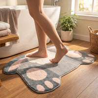 Easter Bunny Wash Mat Washable Easter Washroom Rug Soft Microfiber Bunny Wash Mat for Holiday Decorators, Homeowners, Bathtub Side, Entryway, Doorway