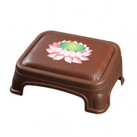 Buddhist Prayer Stool Arched Base Padded Prayer Stool Molded Plastic for Temples
