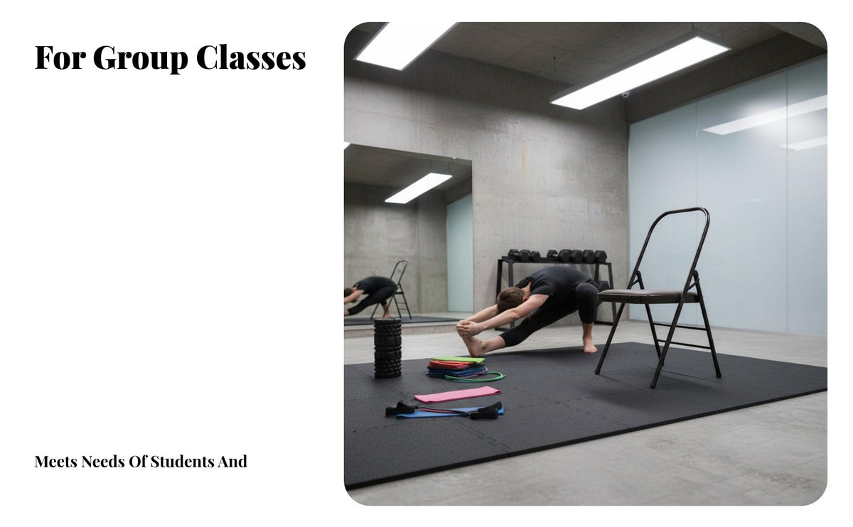 Foldable Iyengar Mind-Body Exercise Chair Space-Saving Design Iyengar Auxiliary Chair Stable and Long-Lasting Mind-Body Exercise Assist Stool Heavy Duty for Beginners, Home Gym