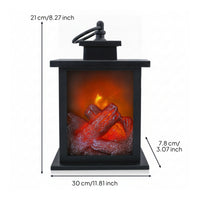 Electric Fireplace Lantern Flameless Fireplace Lantern No Heat Simulated Logs
