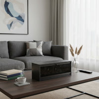 Carbon Fiber Pattern Watch Winder Cabinet 4 Slot Watch Winder with Glass Door Wooden Furniture Rotating for Bedroom