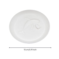 Whale Condiment Bowl Smooth Glazed Raised Rim Dish Glossy Finish
