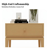 Single-Drawer Cabinet with Open Shelf Minimalist Design Nightstand Modern design