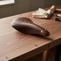 Leather Coil Cycle Saddle Breathable Design for Town Commuting