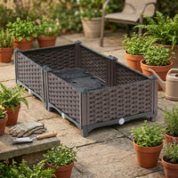 Floor Standing Planter Box in Simple Style, Durable Plastic Not Easy to Deform, Ideal for Balcony Garden and Indoor Vegetable Growing