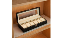 PU Leather Watch Box Soft Soft Lining Watch Storage Box Metal Clasp for Men