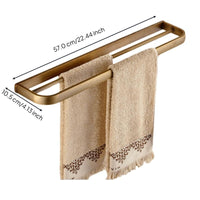 Brass towel rack wall-mounted organizer