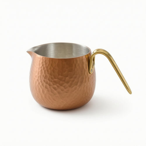 Copper Coffee Pot Hammered Turkish Coffee Pot Compact for Tabletop Serving