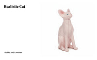 Collectible Realistic Cat Figurine Lightweight and Portable Simulation Cat Ornament Fine Workmanship for Children, Shelf Decor
