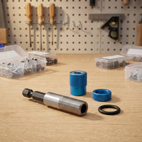 Knurled Bit Holder with Quick-Release Universal Hex Shank Adapter Wear-Resistant Rapid-Switch Bit Holder Industrial-Grade for Workshop