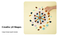 Creative Pattern Blocks Educational Wooden Pattern Blocks Paint Geometric Shape Matching Toy for Kids, Preschoolers, Preschool, Kindergarten