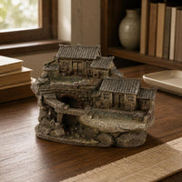 Resin Landscape Ornament Chinese-Style Home Accent Antique Finish