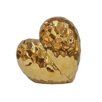 Heart Ornament with Faceted Surface Romantic Centerpiece Stylish for Shelves