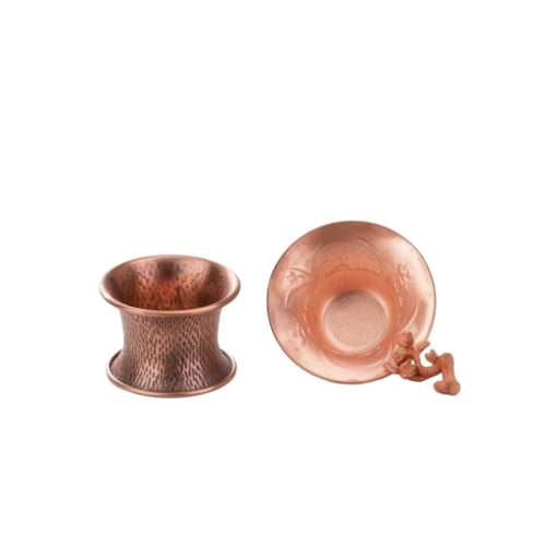 2 Pieces Tea Strainer with Holder Hammered Tea Strainer Sturdy