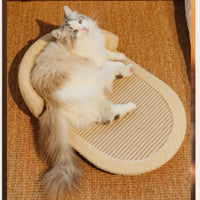 Cat Sofa Bed with Scratcher Soft Cat Scratcher Bed Oval for Kittens