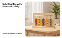 Wooden Reasoning Board Game Educational Matching Game Board Challenge Cards Learning Toy for Preschoolers