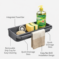 Cabinet and Pantry Wall Organizer for Kitchen Storage Needs, Drill-Free Modern Rack for Students, Lightweight Utensils Hanging