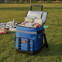 Portable Rolling Cooler Bag with Thick Oxford Cloth, Large Capacity Insulated Picnic Bag
