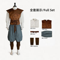 Medieval Pirate Cosplay Shirt Set for Renaissance Costume