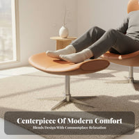 Highrear Rotating Armchair Italian Minimalist Design Lounge Chair Modern & Look Ergonomic Comfort for Balcony, Perusing Alcove