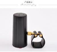 Saxophone Ligature and Mouthpiece Cap Set for Soprano and Alto/Tenor, Leather