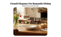 French Ceramic Tableware Set, Underglaze Color, Elegant Bowls & Plates, Home Dining, Microwave Gift Choice