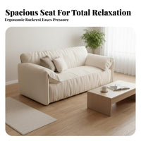 Elephant Ear Armrest Sofa Wabi-Sabi Aesthetic Couch Small Space perfect For Living Room Furniture for Homeowners, Students, Lounge Area, Den, Home Office