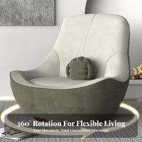 Highrear rotating Armchair Wabi-Sabi Aesthetic Accent Chair Italian Inspired Ergonomic Design for Homeowners, Parents