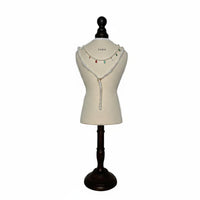 Necklace Display Bust Velvet-Covered Jewelry Bust Stand Sturdy Necklace Display Holder for Boutique