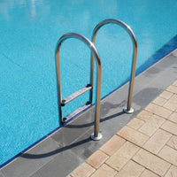 2-Step Pool Ladder in-Ground Stainless Steel Pool Ladder Rust-Resistant Entry and Exit System for Homeowners, Backyard