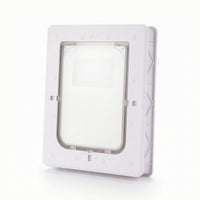 Dog Door Cat Flap with Hinged Door Cat Door Pet Flap Screen Insert Panel with Rounded Corners and Sturdy Construction Suitable for Pet Owners Home Entrances