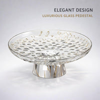 Fruit Bowl Pedestal Bowls with Lid, Decorative Bowl for Kitchen Counter, Snacks Fruit Basket Bowl, Display Stand for Desserts and Candy