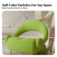 Oversized Single Sofa Light Luxury Design Shell-Shaped Armchair Modern Aesthetic Deep Seat for Apartment Dwellers