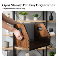 Vinyl Album Storage Box Retro Design Vinyl Album Storage Crate Space-Saving